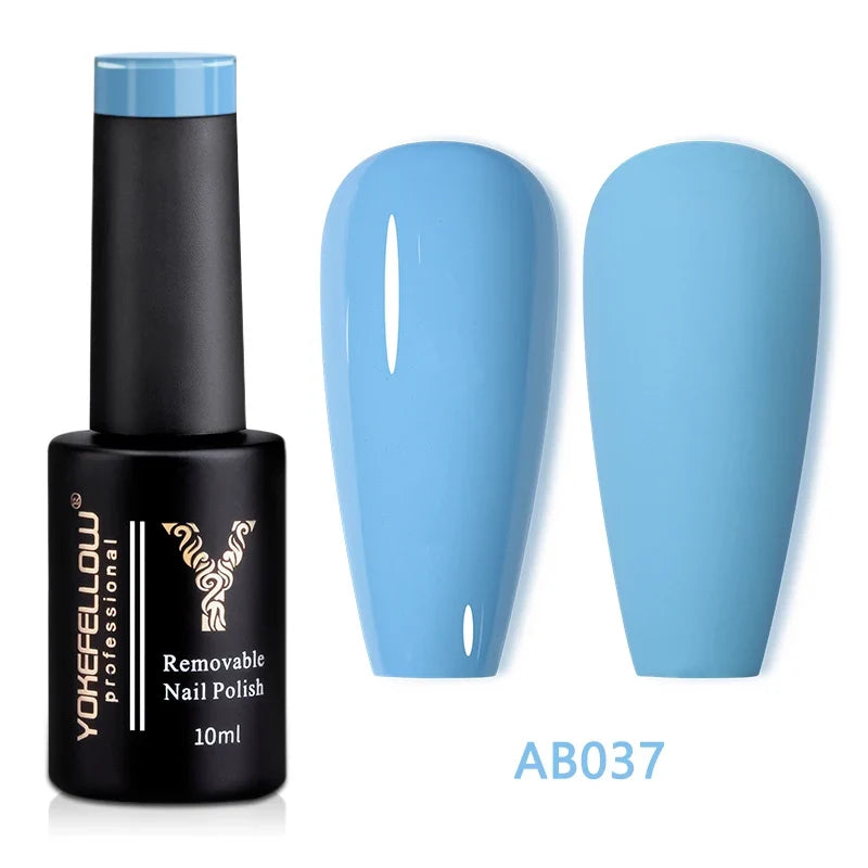 YOKEFELLOW 10ml Jelly Nude Gel Nail Polish High Quality Translucent Pink Nail Gel Varnish Soak Off UV Gel Polish Long Lasting Blushimmer