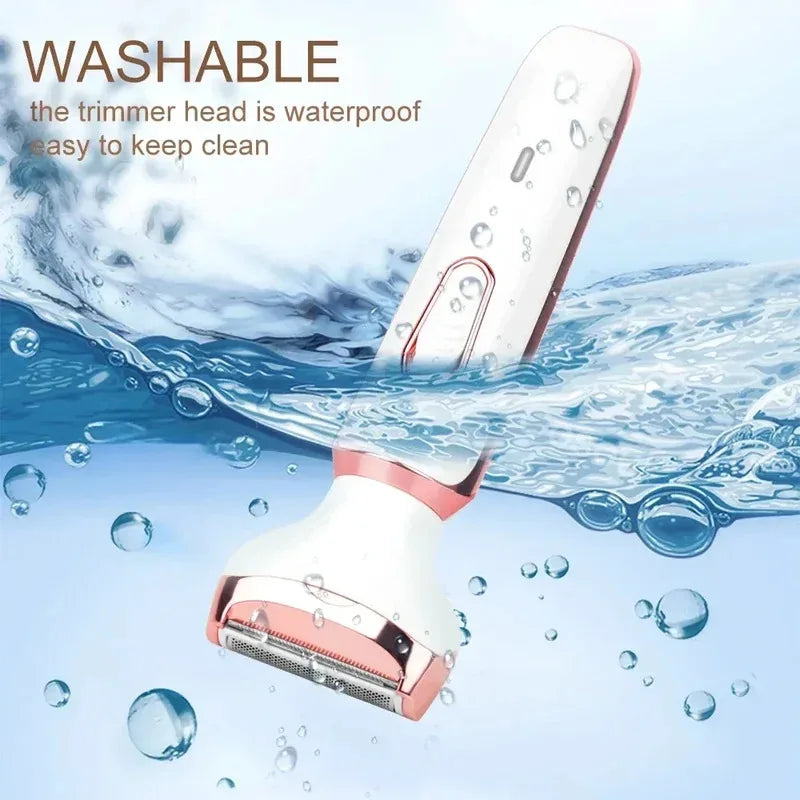 4 in 1 Electric Epilator Bikini Eyebrow Nose Women Lady Facial Hair Removal Trimmer Face Body Painless Female Shaver Depilator Noventix