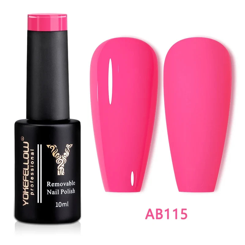 YOKEFELLOW 10ml Jelly Nude Gel Nail Polish High Quality Translucent Pink Nail Gel Varnish Soak Off UV Gel Polish Long Lasting Blushimmer