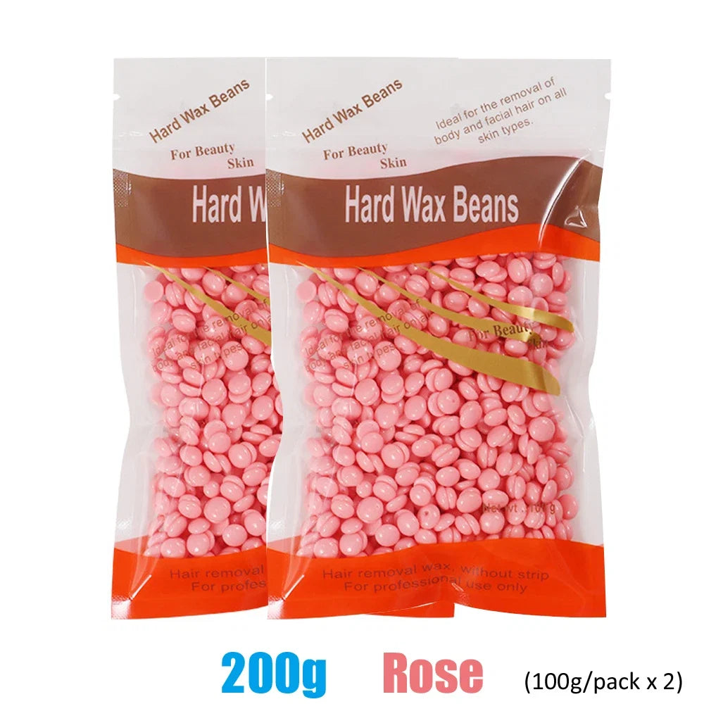 500g Wax Beans For Wax Heater Whole Body Hot Film Depilatory Wax For Wax Heater Kit Waxing Wax Beans For Hair Removal Wax Pot Noventix