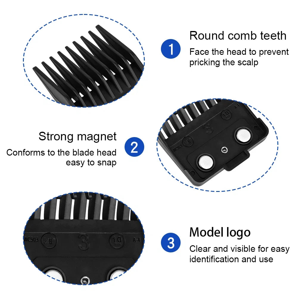 Hair Clipper Magnet Limit Guide Comb for Trimmer Universal Cutting Guide Comb Haircut Tool Professional H Limit comb storage box Noventix