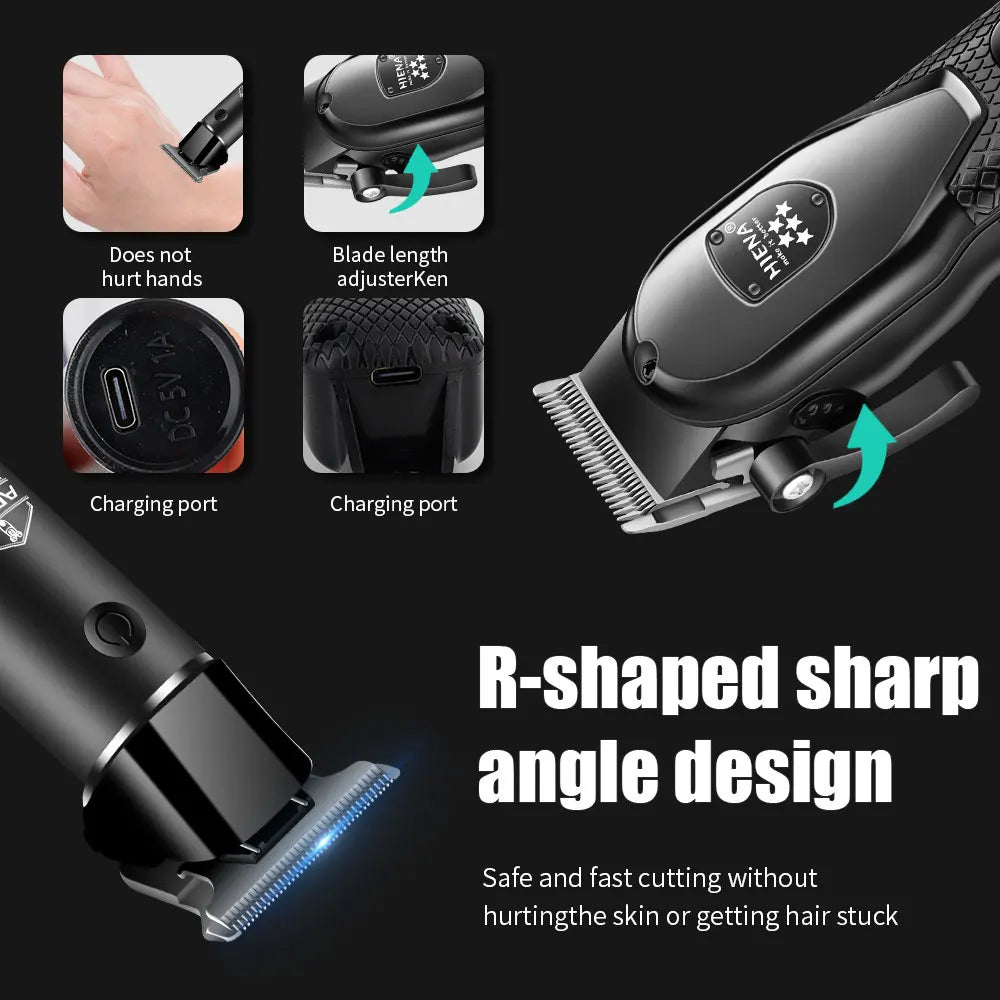 hiena Hair Clipper Kit for Men Electric Shaver Hair Trimmer Professional Cutting Machine Hair Trimmer with LCD Digital Display Noventix