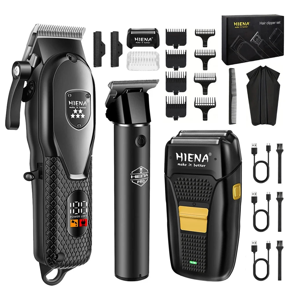 hiena Clipper Electric Hair Trimmer for men Electric shaver professional Men's Hair cutting machine Wireless barber trimmer Noventix