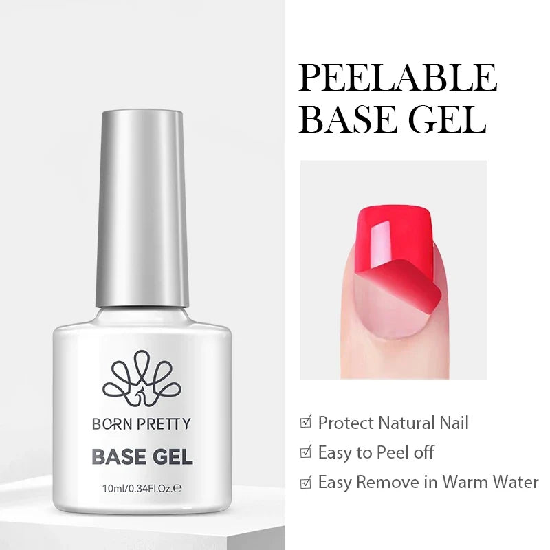BORN PRETTY Jelly Nude Gel Nail Polish 10ml Light Pink Peach Translucent Color UV Light Cure Gel Varnish Nail Art DIY at Home Blushimmer