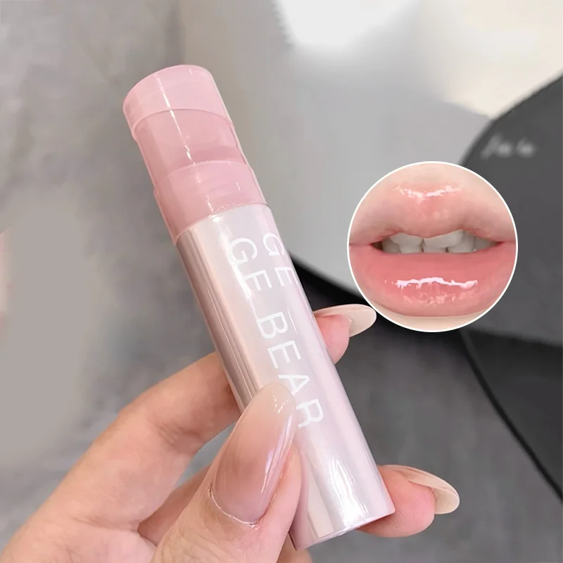 Gege Bear Water Gel Lip Gloss — Hydrating, Crystal-Clear Shine with Long-Lasting Color and Natural Finish Blushimmer
