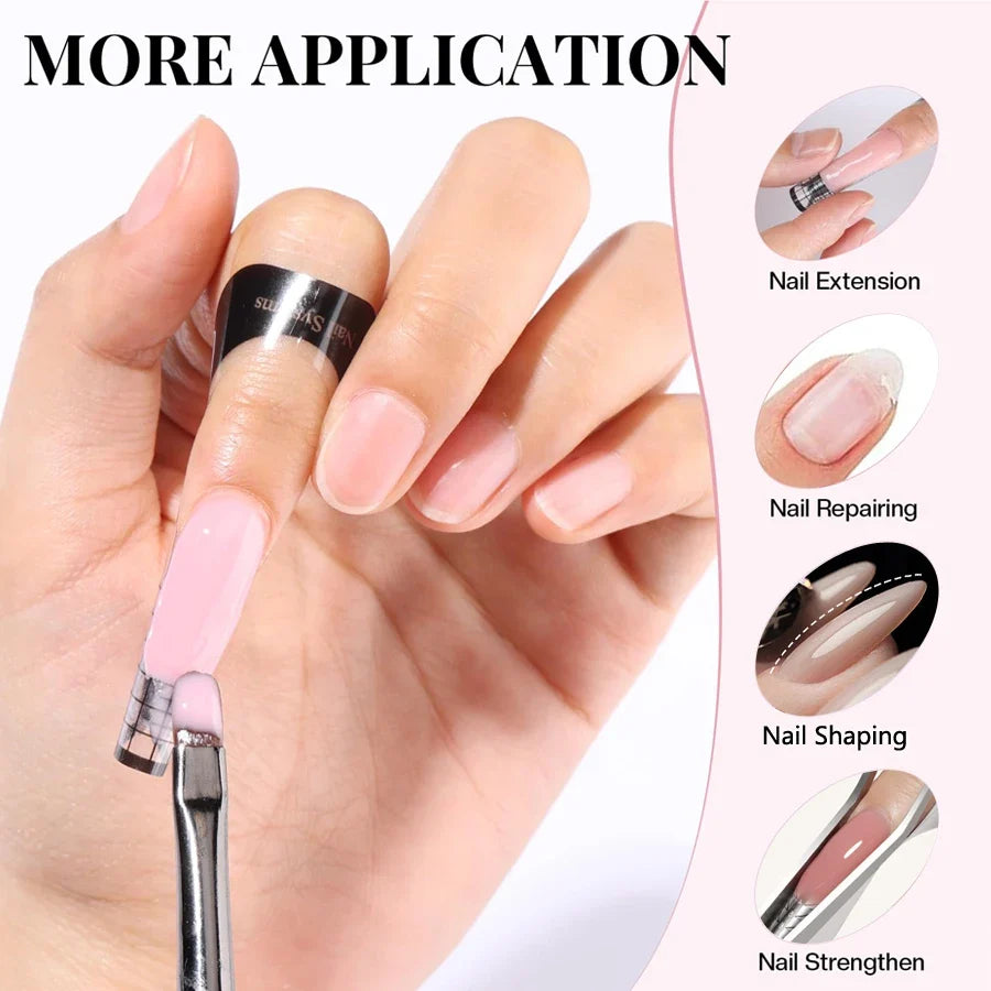30ML Hard Gel For Nail Extension Milky White Builder Constructor Gel Self Leveling Reinforcement Nail Gels Camouflage Manicure Blushimmer
