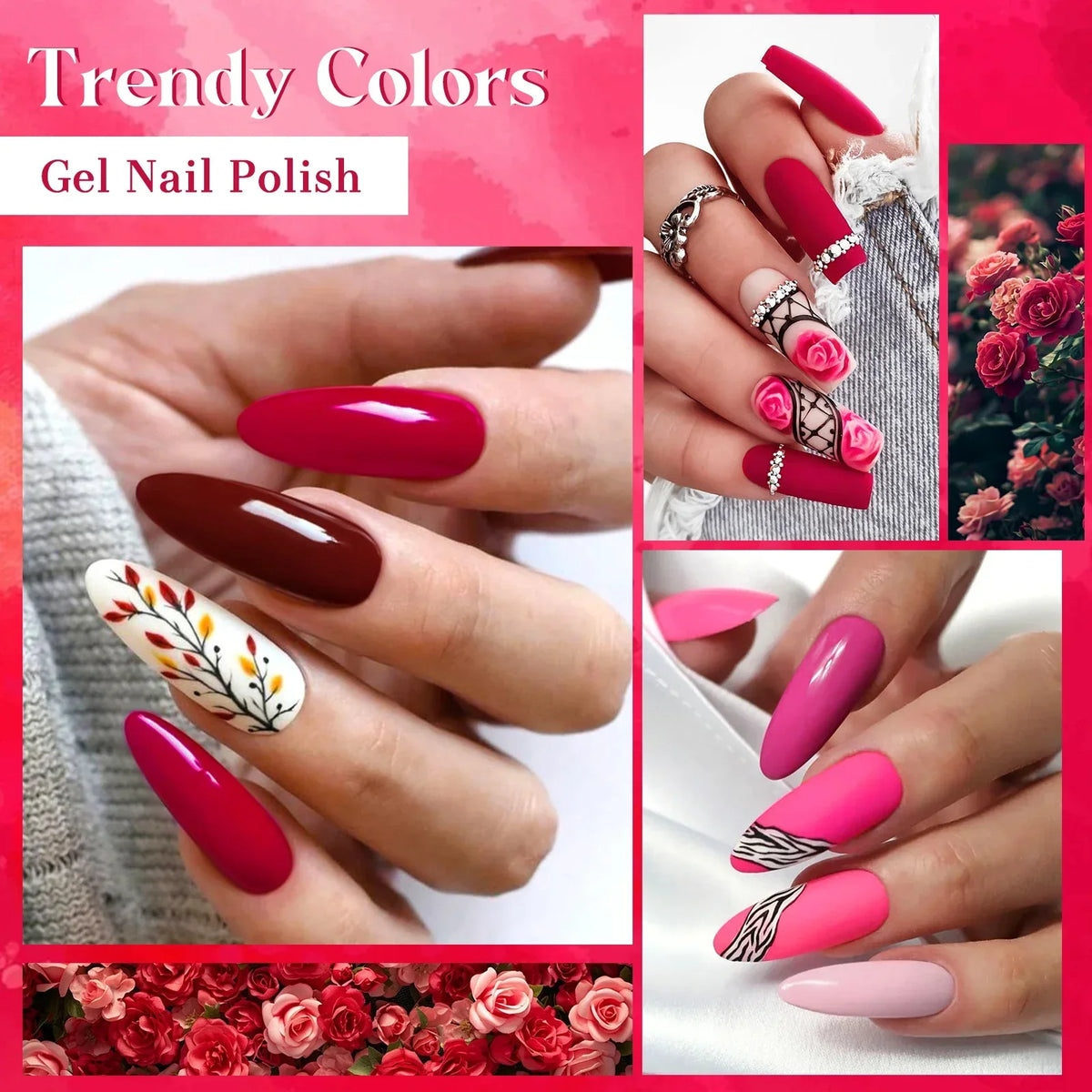 10pc Nail Gel Polish Set HEMA FREE All-Season Nails DIY Nail Art UV/LED Painting Vernis Manicure Kit Long Lasting Hybrid Gel Blushimmer