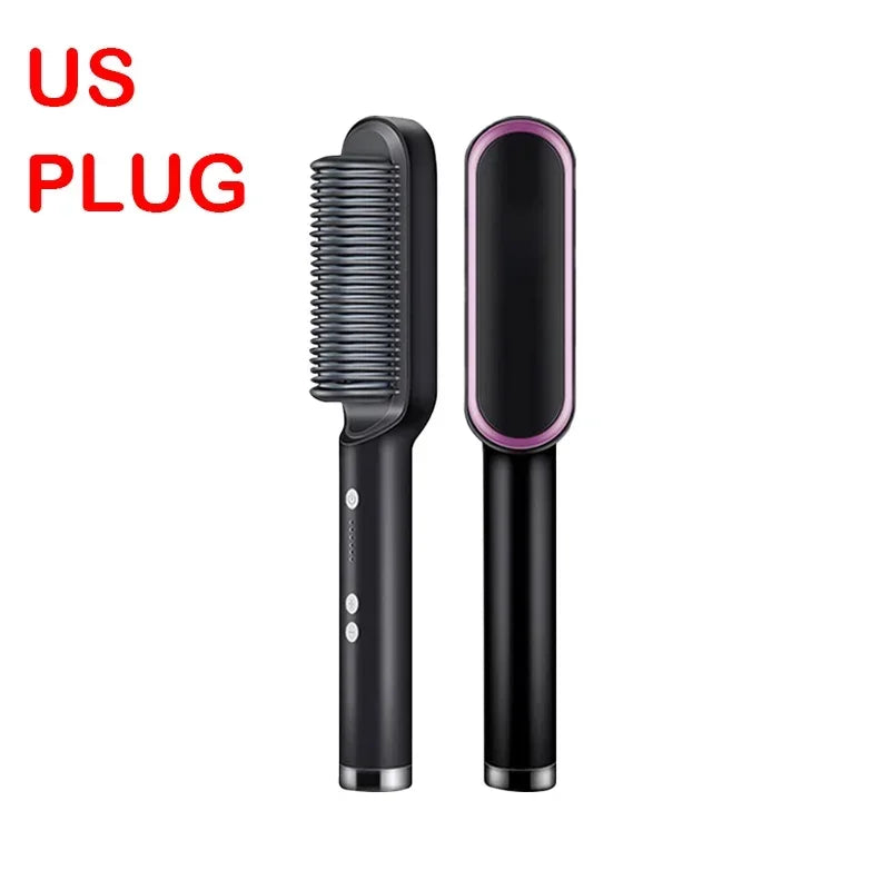 Hair Straightener Professional Quick Heated Electric Hot Comb Hair Straightener Personal Care Multifunctional Hairstyle Brush Noventix