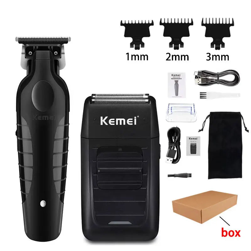 Kemei KM-2296 KM-2299 KM-1102 Hair Clipper Kit Men's Electric Shaver Hair Trimmer Machine Professional Hair Cutting Machine Phones Icon