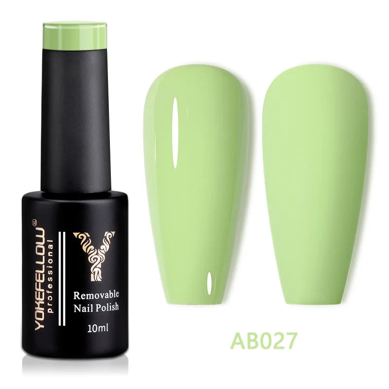 YOKEFELLOW 10ml Jelly Nude Gel Nail Polish High Quality Translucent Pink Nail Gel Varnish Soak Off UV Gel Polish Long Lasting Blushimmer