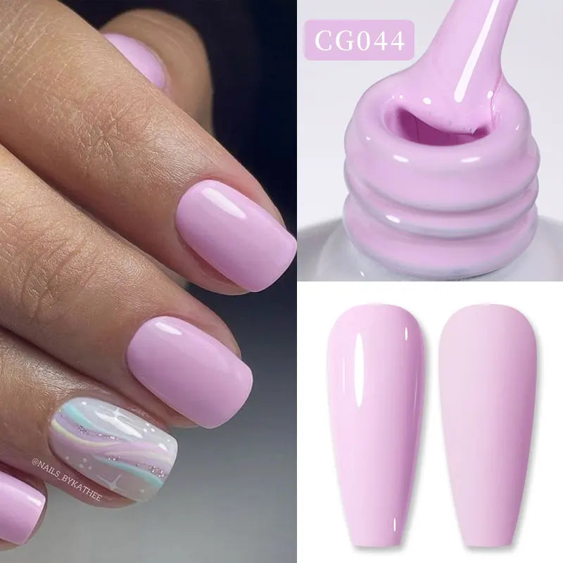 BORN PRETTY Jelly Nude Gel Nail Polish 10ml Light Pink Peach Translucent Color UV Light Cure Gel Varnish Nail Art DIY at Home Blushimmer