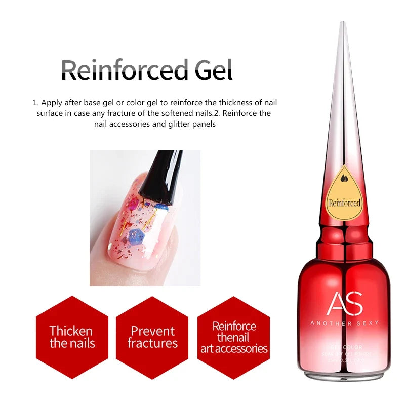 AS 15ml Transfer Foil Gel Nail Polish Soak Off Led Uv Gel Varnish Fast Dry Star Sticker Glue Stamp Gel Blushimmer