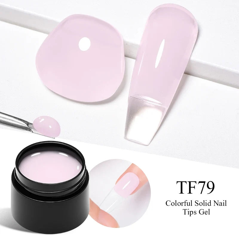 Milky White Nail Extension Gel Clear Nude Building UV Gel For Nails Finger Extensions Form Tips French Nails Manicure Nail Art Blushimmer