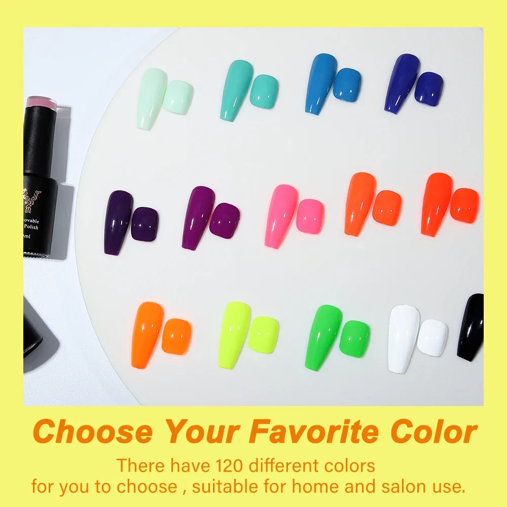 YOKEFELLOW 2022 New Color 10ML Nail Gel Polish Semi Permanent Gel Varnish Base Top Coat 122 Soak Off Colors Organic Nail Varnish Blushimmer