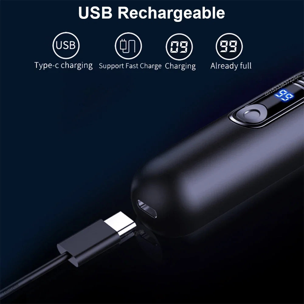 Electric Nose Hair Trimmer Rechargeable Nose Hair Clipper for Men Mini Portable Automatic Shaving Nose Eyebrow Ear Hair Remover Noventix
