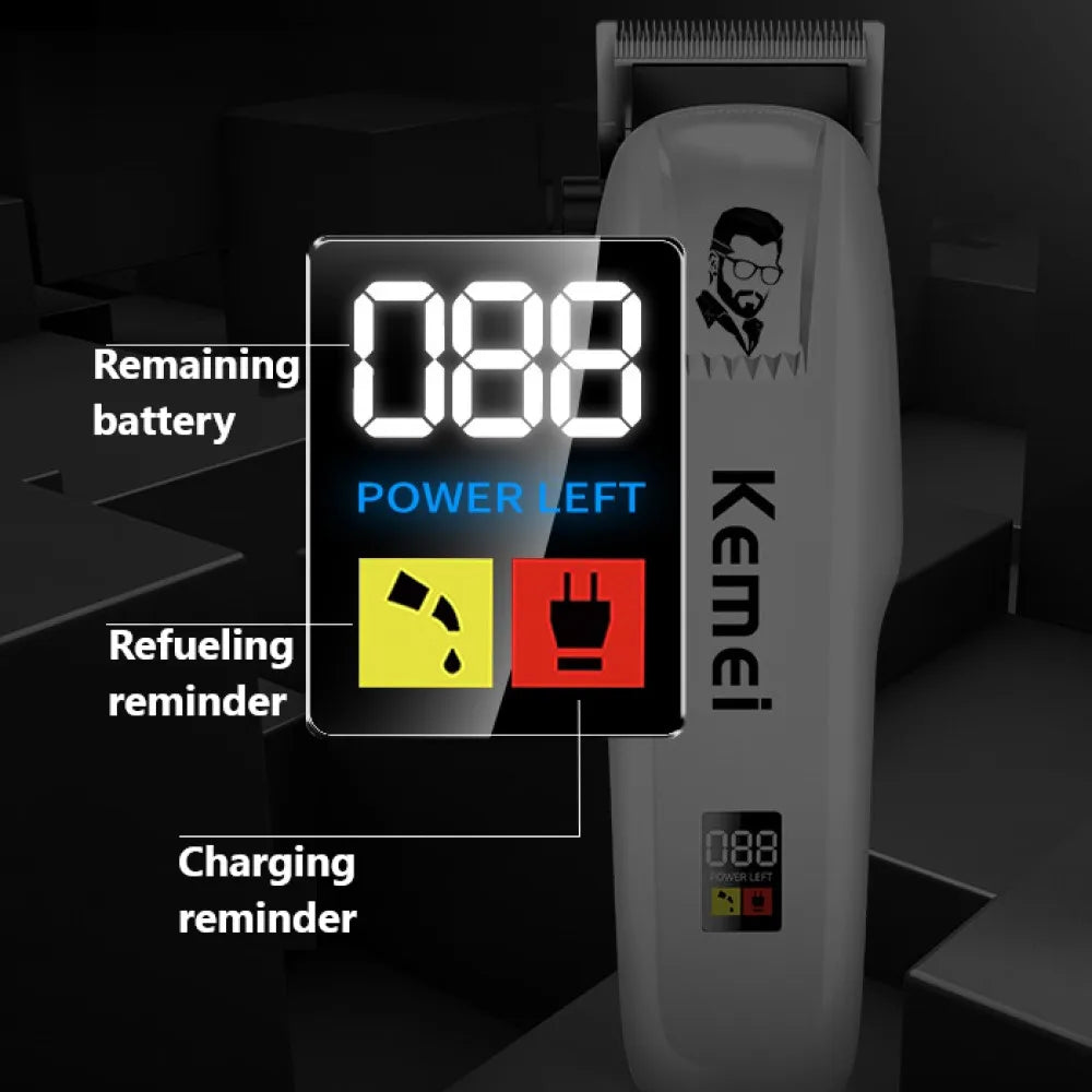Kemei Professional Hair Clipper Rechargeable Hair Trimmer For Men Shaver Hair Cutting Machine Barber Accessories Cut Machin WTN Essentials
