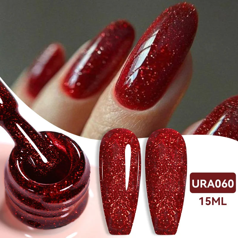 UR SUGAR 15ml Jelly Milky White Translucent Color Gel Polish Semi Permanent UV Gel Nail Art Soak Off Gel Varnish Latest Fashion Blushimmer