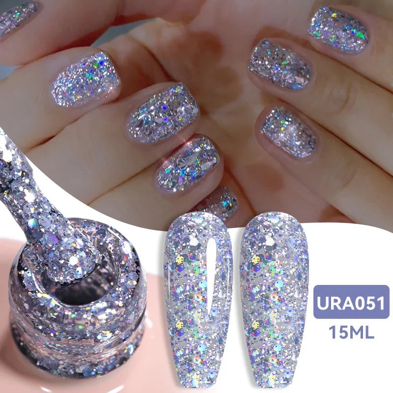 UR SUGAR 15ml Jelly Milky White Translucent Color Gel Polish Semi Permanent UV Gel Nail Art Soak Off Gel Varnish Latest Fashion Blushimmer