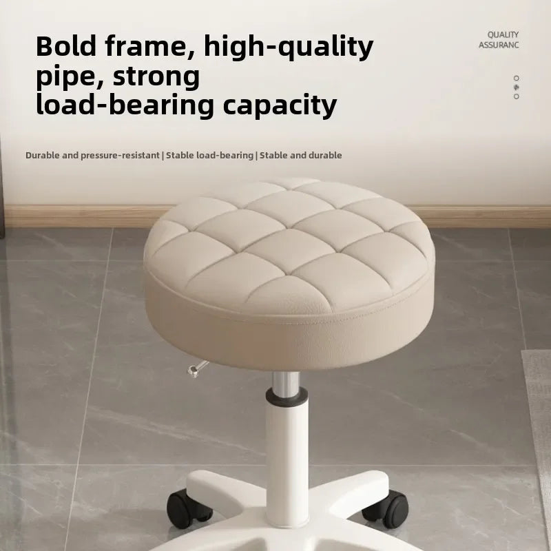 Massage stool Beauty salon stool Lifting rotating round stool Hair manicure Barber shop stool Round stool with wheels Vivalo