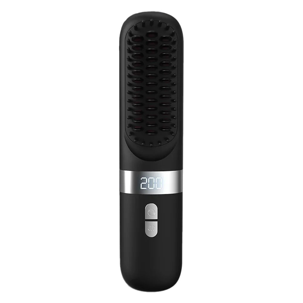 Wireless Hair Straightener Hot Comb Ceramic Heating Professional Electric Brush smoot hairstyle Iron Negative Ion Hair Care Comb Noventix