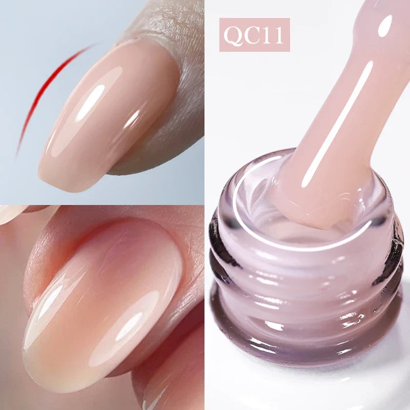 BORN PRETTY Milky White Jelly Nude Gel Nail Polish 10ml White Translucent Soak Off Gel Vernis Semi Permanent Need UV Light Cure Blushimmer