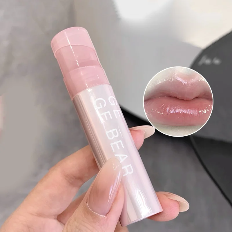 Gege Bear Water Gel Lip Gloss — Hydrating, Crystal-Clear Shine with Long-Lasting Color and Natural Finish Blushimmer