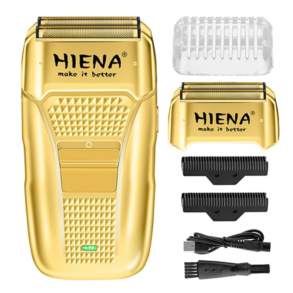 HIENA shaving machine men Electric shaver Hair clipper Rechargeable Metal Housing Pro Electric Shaver For Men Electric home Noventix