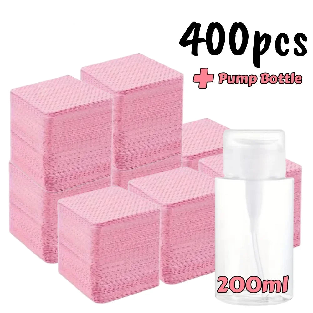 20/600pcs Lint-Free Nail Wipes Gel Cleansing Tissues Aluminum-Free Nail Polish Remover Pads for NaiArt Beauty Cleaning Care Tool Blushimmer