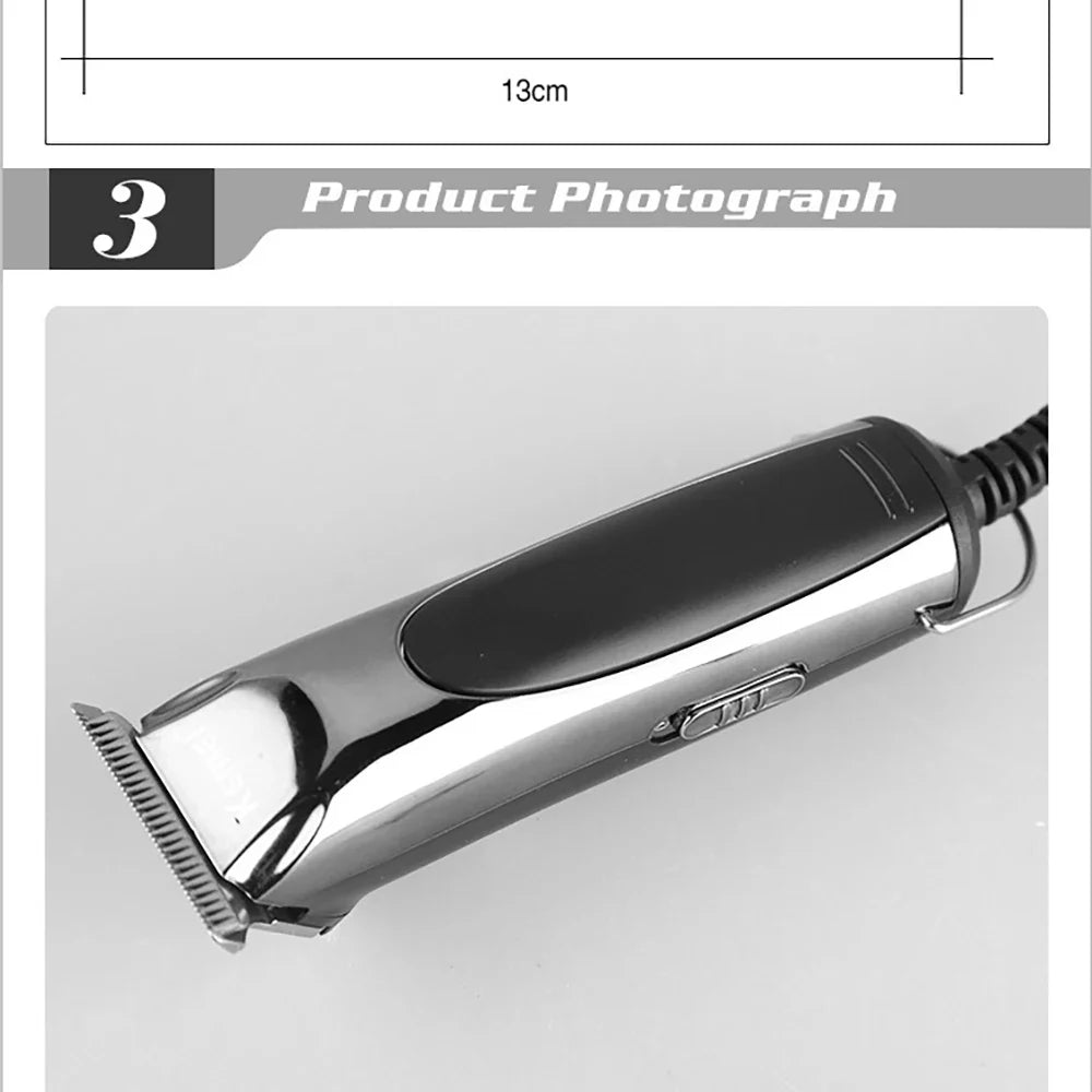 Kemei 850 professional hair trimmer corded hair cutting machine for men plug in electric hair clipper children Home Haircut Kit Noventix