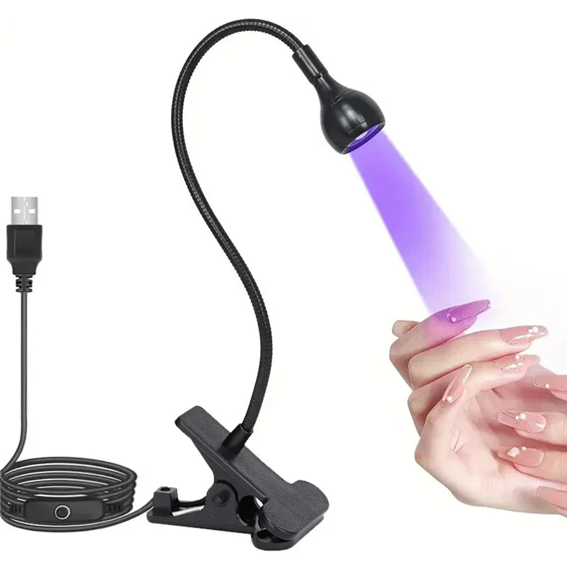 Nail Dryer Light UV Nail lamp 395nm Wavelength Clip-on Desk Mini USB For Gel Nails ongle Manicure Salon Tools Blushimmer