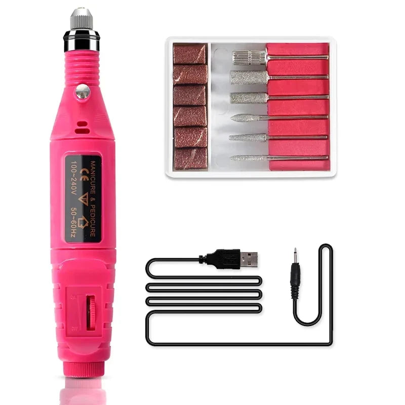 Gel Nail Polish Kit With UV Nail Lamp Electric Nail Drill Machine Soak OFF Gel Nail Kit Base&Top Coat Gel Polish Nail Tool Set Blushimmer