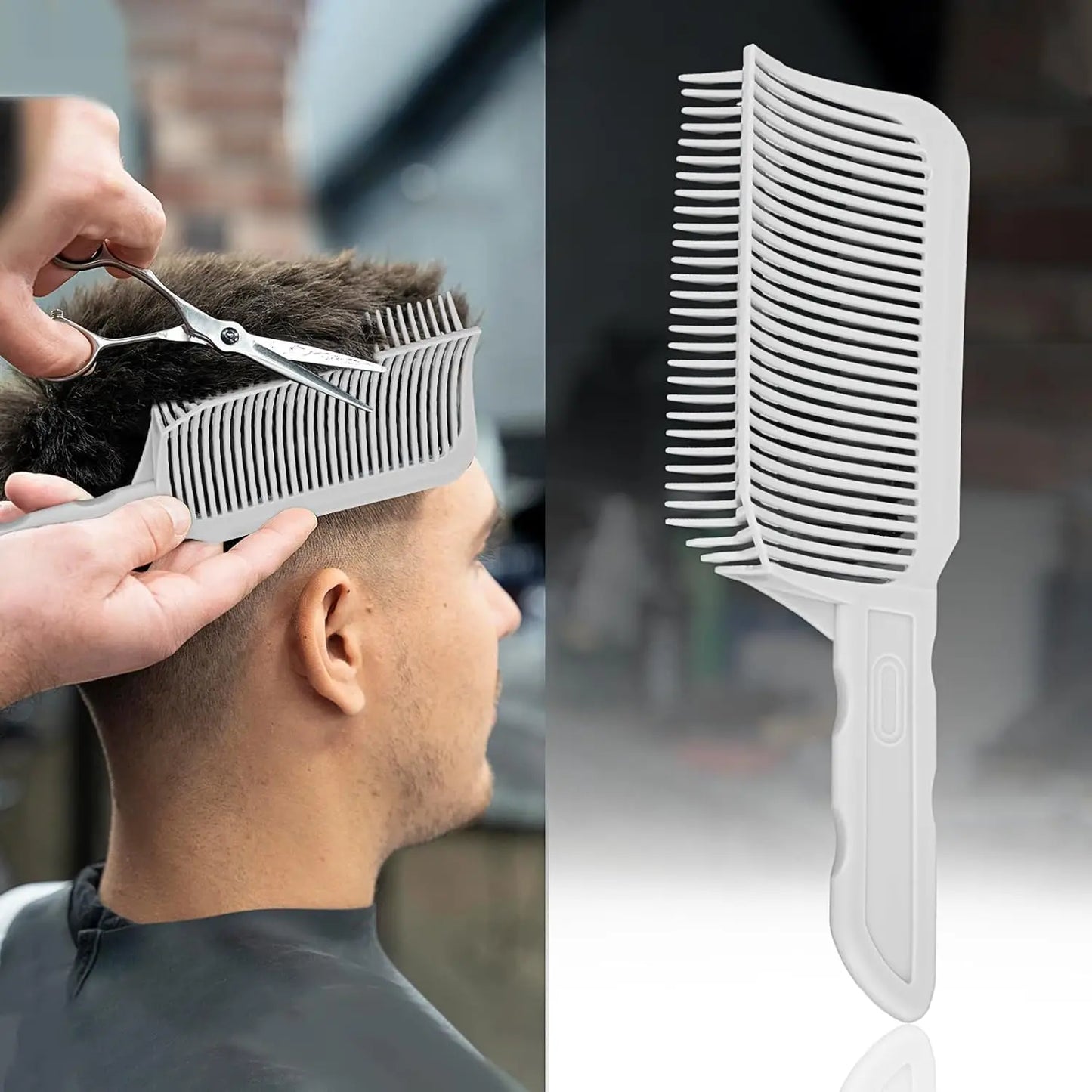1/3Pcs Barber Hair Comb Kit Flat Top Hair Cutting Fading Stying Fade Comb  Men Fade Brush Salon Hair Tool Accessories Silcy Skin