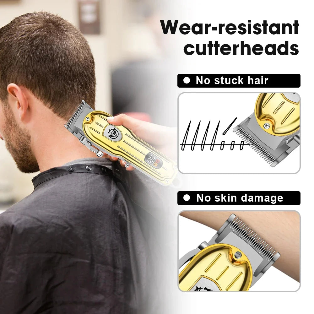hiena Hair cutting machine Professional Hair Trimmer Barber Carving Gradient Finish Machine Electric Clipper barber cordless Noventix