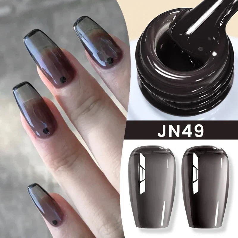 BORN PRETTY Milky White Jelly Nude Gel Nail Polish 10ml White Translucent Soak Off Gel Vernis Semi Permanent Need UV Light Cure Blushimmer