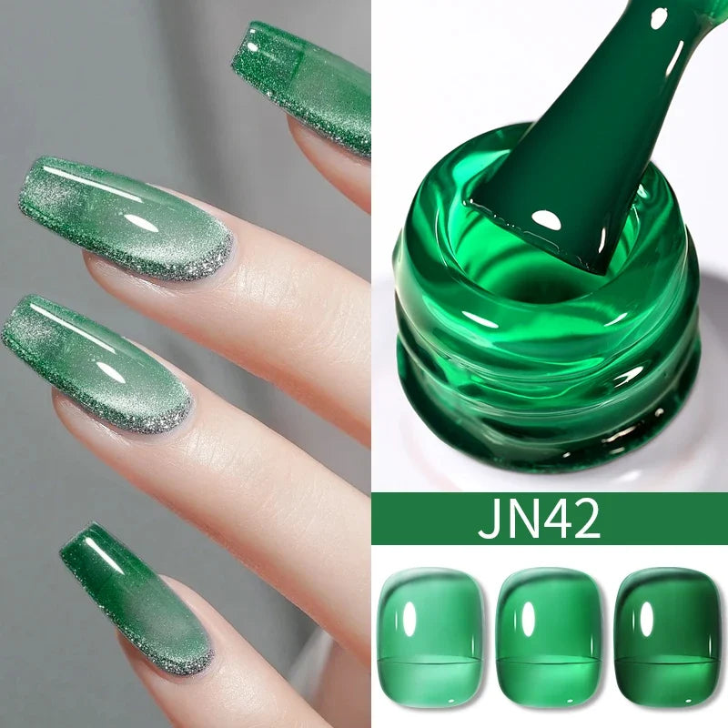 BORN PRETTY 10ml Blood Red Jelly Gel Nail Polish Halloween Nails Art Gel Polish Sheer Translucent Nail Gel for Winter Manicure Blushimmer