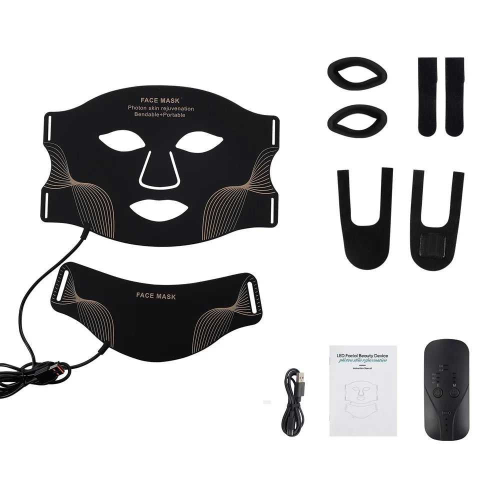 Iebilif Face Neck LED Mask With 7 LED Light Therapy S And B Enterprise