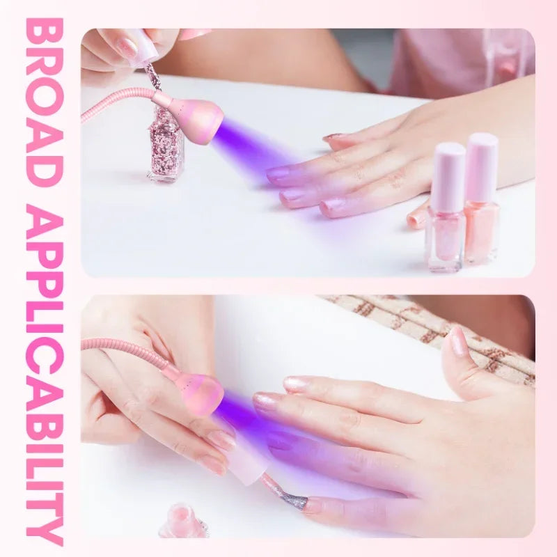 Nail Dryer Light UV Nail lamp 395nm Wavelength Clip-on Desk Mini USB For Gel Nails ongle Manicure Salon Tools Blushimmer