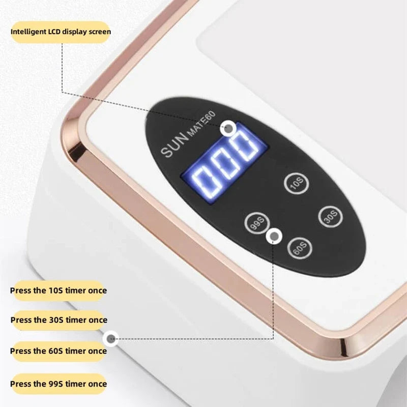 90 LEDS Nail Dryer LED Nail Lamp UV Lamp for Curing All Gel Nail Polish Motion Sensing Manicure Pedicure Salon Tool Big Space Blushimmer