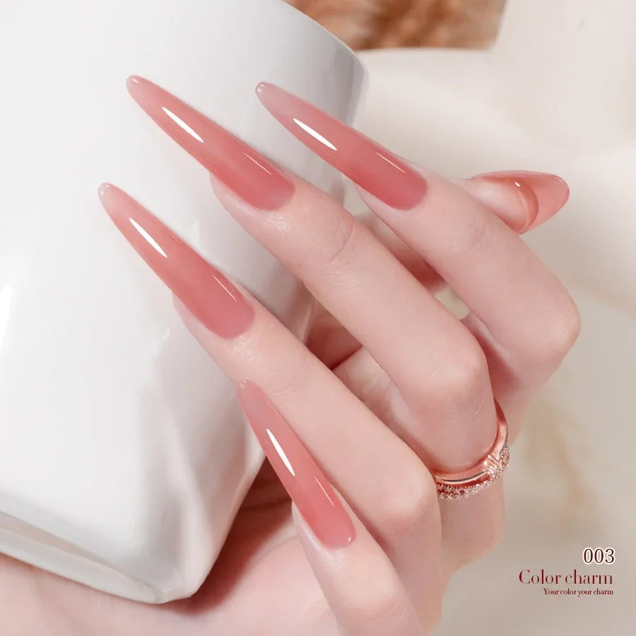 RS NAIL Jelly Transparent Gel Nail Polish 10g Summer Nude Pink Gel Polish Semi Permanent Soak Off UV LED Varnish Jade Nail Gel Blushimmer