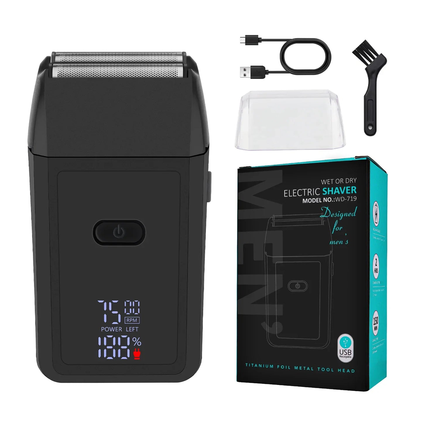 HIENA Hair Cutting Machine USB Rechargeable Hair Clippers for Men Set for Barber Men Trimmers Ideal for Home Electric Shaver Noventix