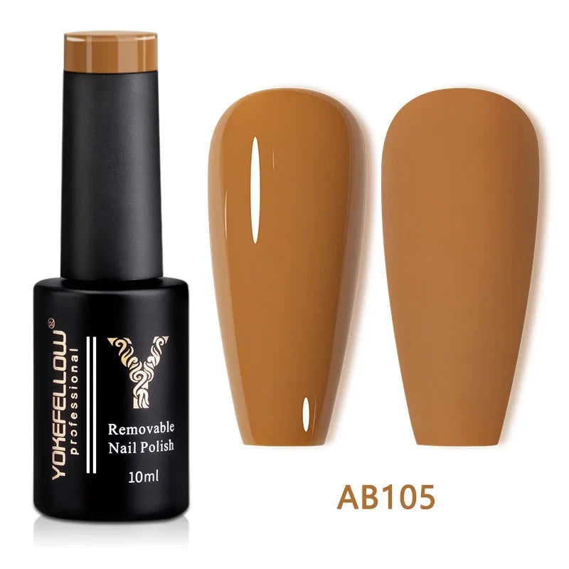 YOKEFELLOW 10ml Jelly Nude Gel Nail Polish High Quality Translucent Pink Nail Gel Varnish Soak Off UV Gel Polish Long Lasting Blushimmer