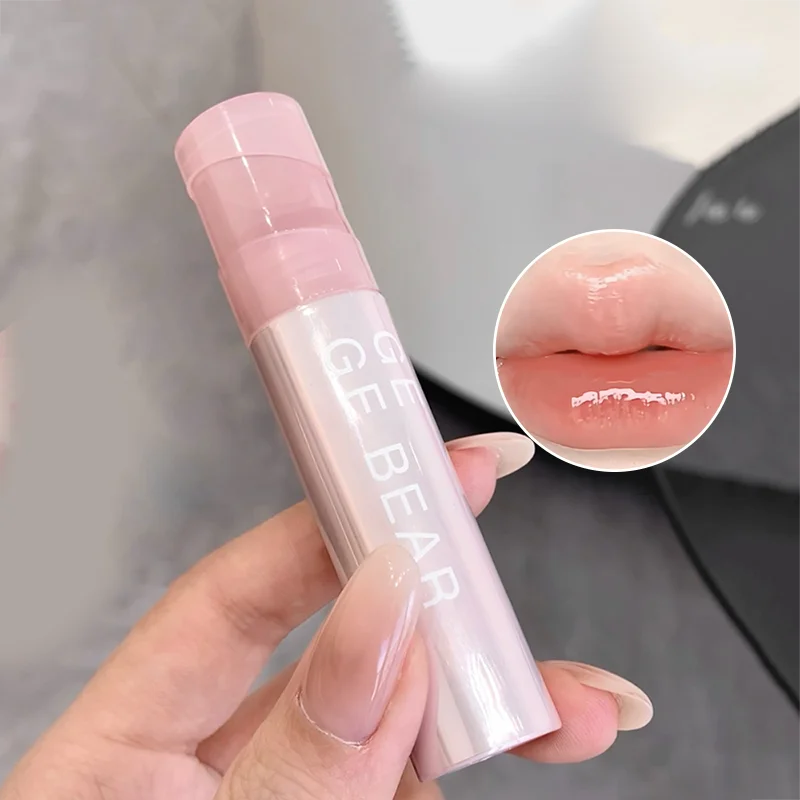 Gege Bear Water Gel Lip Gloss — Hydrating, Crystal-Clear Shine with Long-Lasting Color and Natural Finish Blushimmer