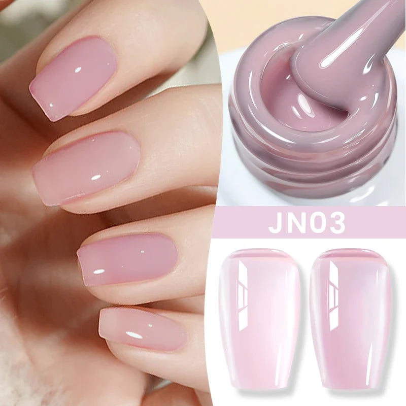 BORN PRETTY 83 Colors 10ml Jelly Nude Gel Nail Polish Autumn Amber Semi Transparent Manicure Soak off UV LED Nails Gel Varnish Blushimmer