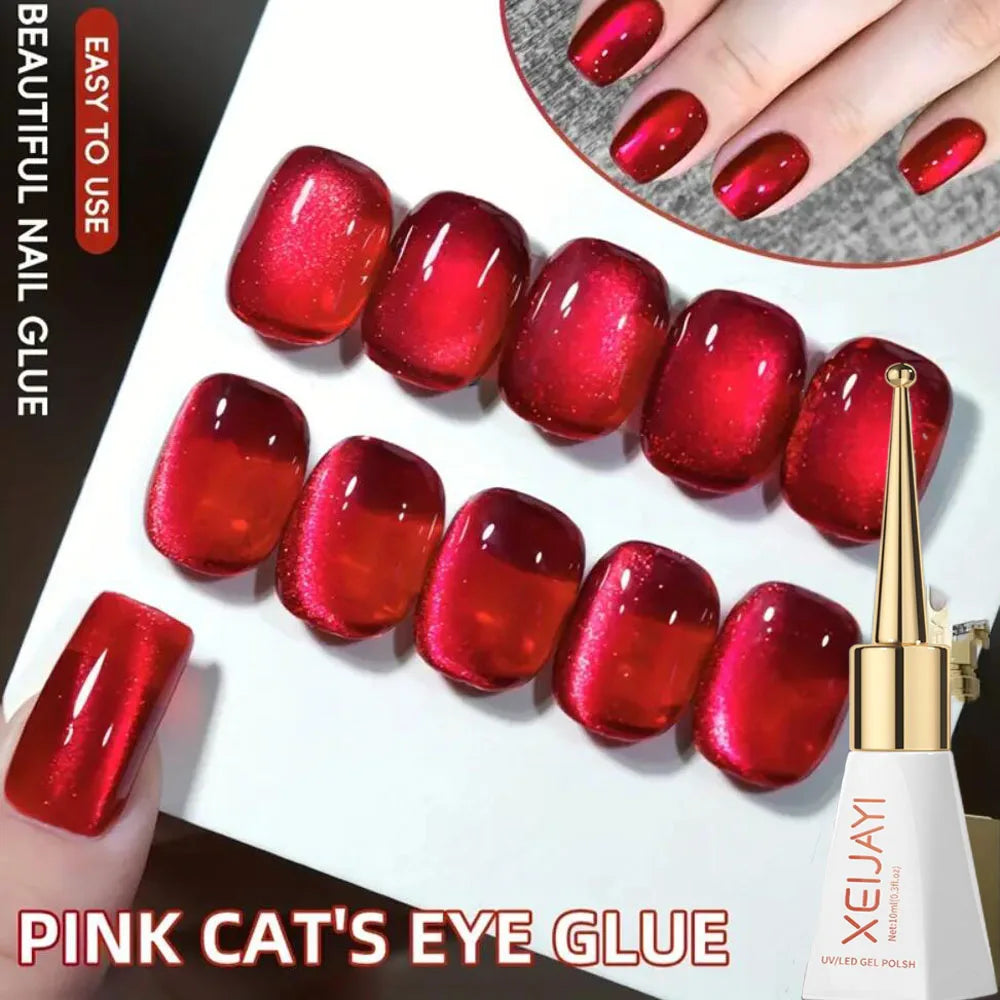 XEIJAYI Pink Cat Eye Gel Nail Polish Ceramic Magnetic Gel UV Semi-permanent Enamels Varnish Nail Supplies For Professionals Gel Blushimmer