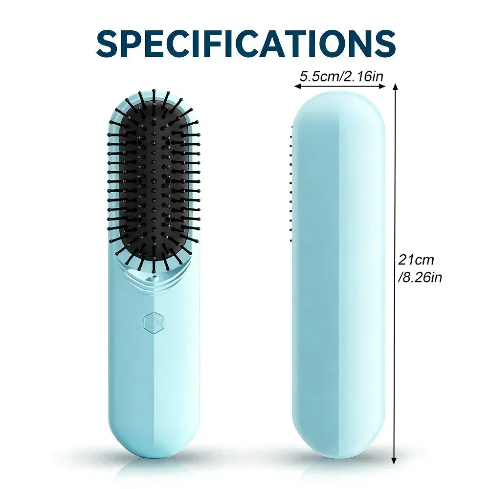 Steam Electric Hair Straightening Brush, Air Cushion Spray Massage Detangler Comb for Frizzy Damaged Hair Styling & Care FLIPSTYLEZLLC