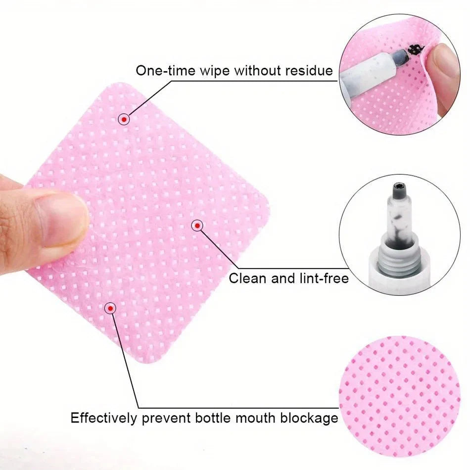 20/600pcs Lint-Free Nail Wipes Gel Cleansing Tissues Aluminum-Free Nail Polish Remover Pads for NaiArt Beauty Cleaning Care Tool Blushimmer