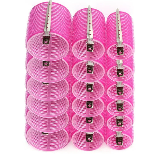 19-35pcs/Set Hair Roller Sets 18pcs Plastic Self Grip Heatless Hair Curlers 3 Sizes Hair Rollers Clips DIY Hairdressing Tools WTN Essentials