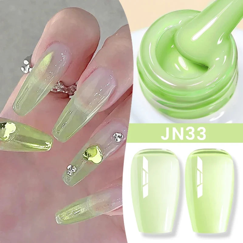 BORN PRETTY 83 Colors 10ml Jelly Nude Gel Nail Polish Autumn Amber Semi Transparent Manicure Soak off UV LED Nails Gel Varnish Blushimmer