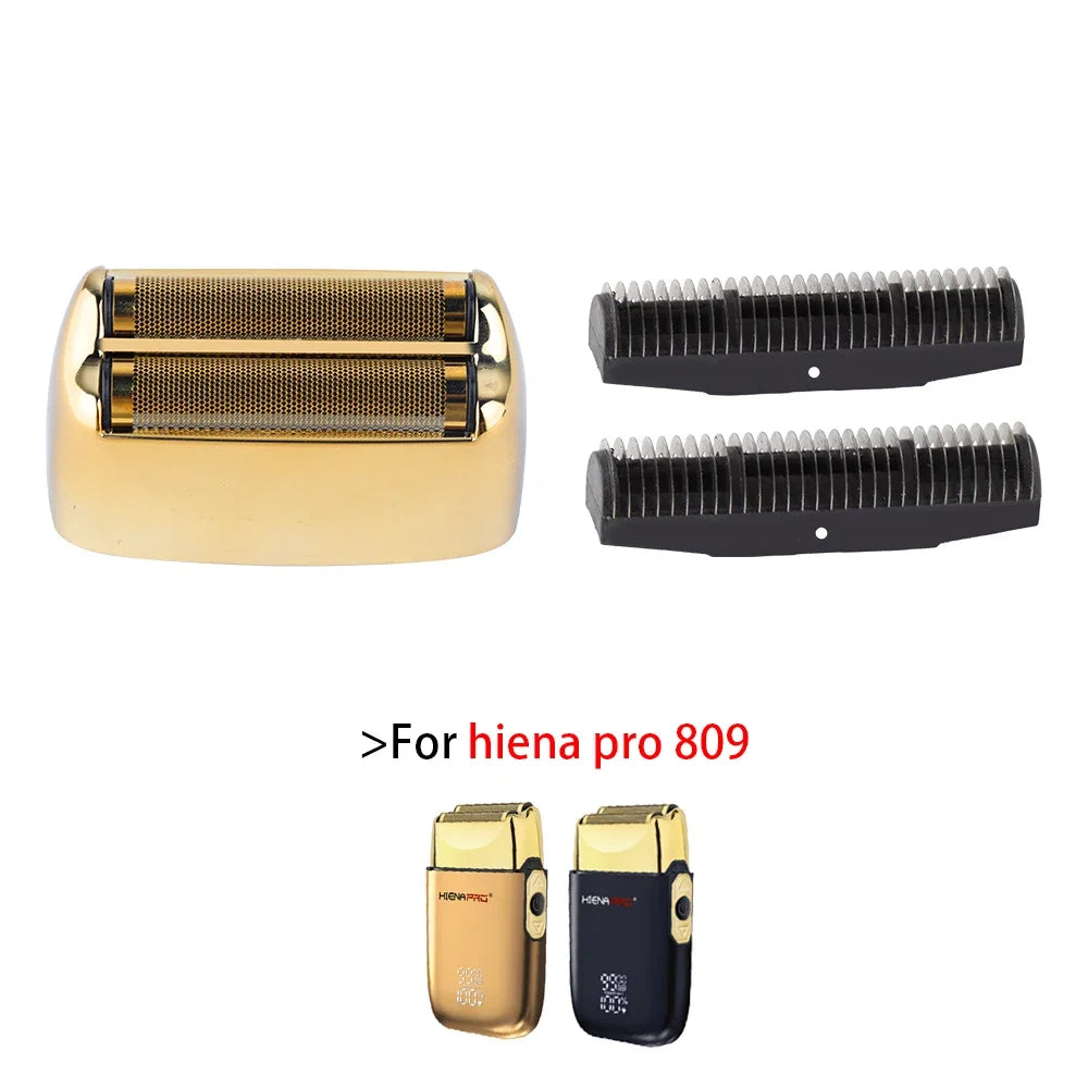 Professional Barber Shaver Double Replacement Foil Head Cover And Cutter blade For HIENA -809 machine Cordless Foil Shaver Noventix