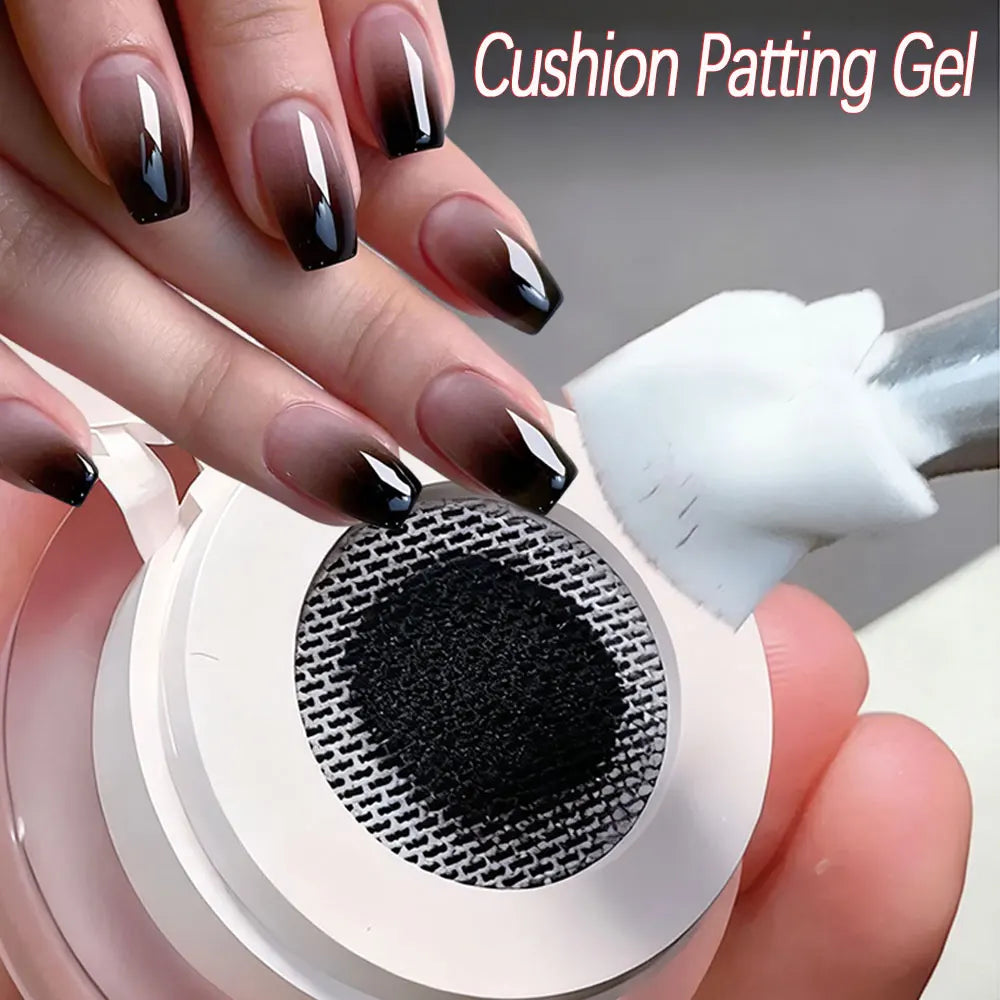 5ml Black Cushion Gradient Painting Gel Black Ombre Patting Gel Polish UV/LED Blush Blooming Aura Manicure Gel Nail Polish R$30@ Blushimmer